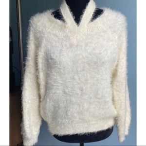 NWOT Express eyelash off the shoulder sweater